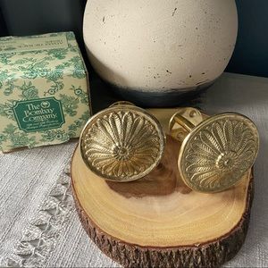 Bombay Company Brass Curtain Tie Backs Vintage
